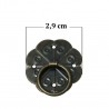 4 petites poignées pour tiroirs, valises,bronze 2.9 cm (01/03)