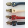 Anses cuir 60 cm a pinces coloris bronze (la paire)