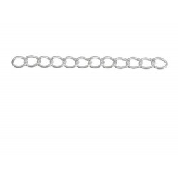 Lot de 100 chainettes d'extensions coloris acier 5cm (G01/01)