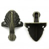 4 pieds de boîte coloris bronze 3,2 x 1,5 cm (05/02)