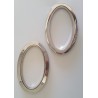 Poignées de sac forme ovale coloris chromé vendu par paire 11 x 6,8 cm (12/11)