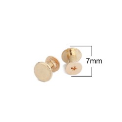 100 rivets a visser Doré 8 x 7 mm  (G02/07)