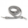 Bandoulière de Sac en Cuir Artificiel coloris gris mousquetons chromés longueur 120 cm largeur 12.5 mm (BC01)