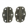 2 charnières pour boîte / coffret coloris bronze 30 mm x 12 mm (13/07)