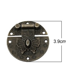 Fermoir coloris bronze dimension 3.9 cm(13/10)