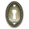 2 entrées de Serrure coloris bronze 37 mm x 25 mm (13/07)