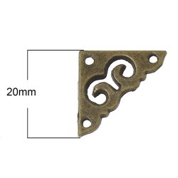 4 coins coloris bronze 20 mm x 20 mm (12/08)