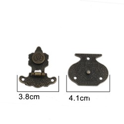 Fermoir de boîte coloris bronze 4.4 cm x 4.1cm (16/06)