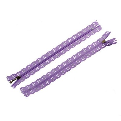 Zip dentelle violet 20 cm...