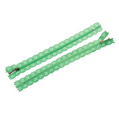 Zip dentelle vert pomme 20...