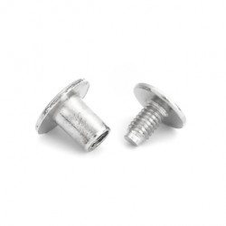 8 Rivets a viser coloris chromé 7 x 8 mm (07/12)