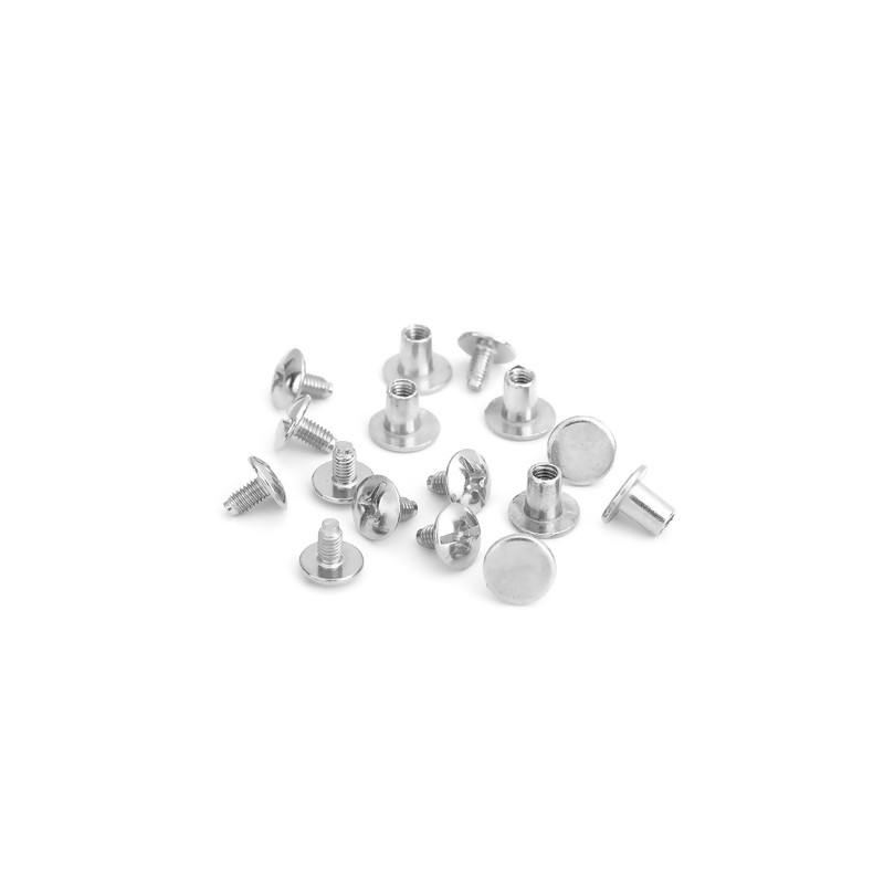 8 Rivets a viser coloris chromé 7 x 8 mm (07/12)