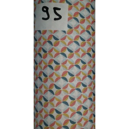 Tissu Coton épais Art Abstrait Blanc - Mondial Tissus