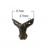 4 protège coins pieds Boîte coloris bronze 37 mm x 36 mm  (13/12)