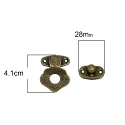 Fermoir de valise ou boîte coloris bronze 4,1cm  (14/05)