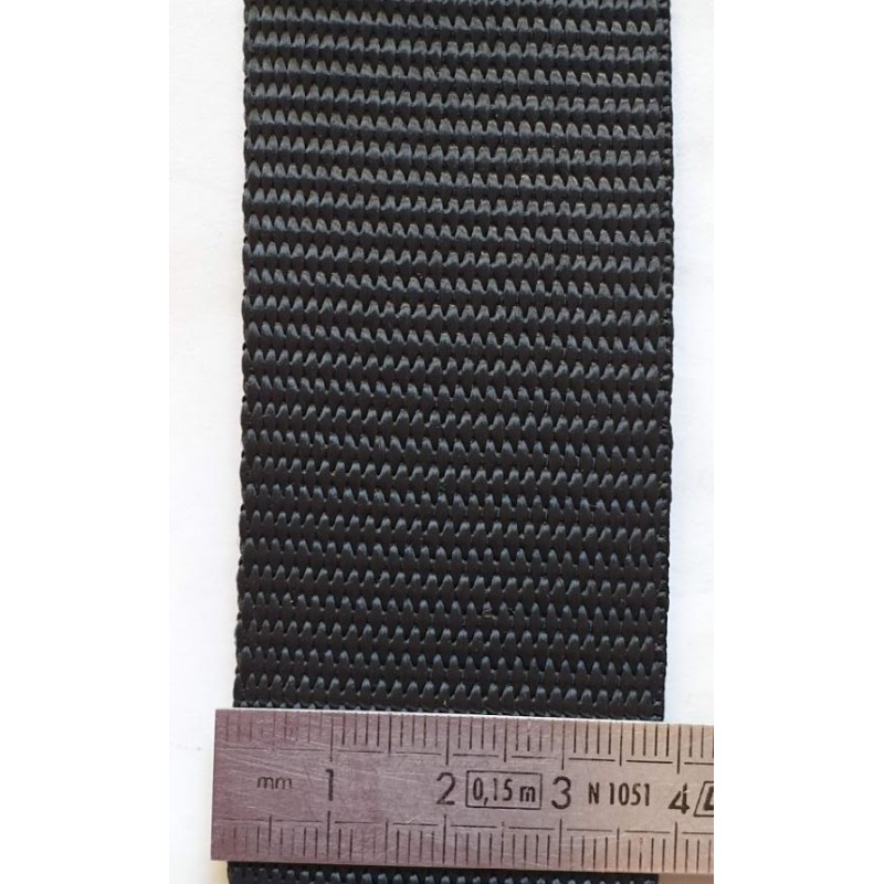 Ruban sangle 40 mm noir YKK extra fort 100% Nylon