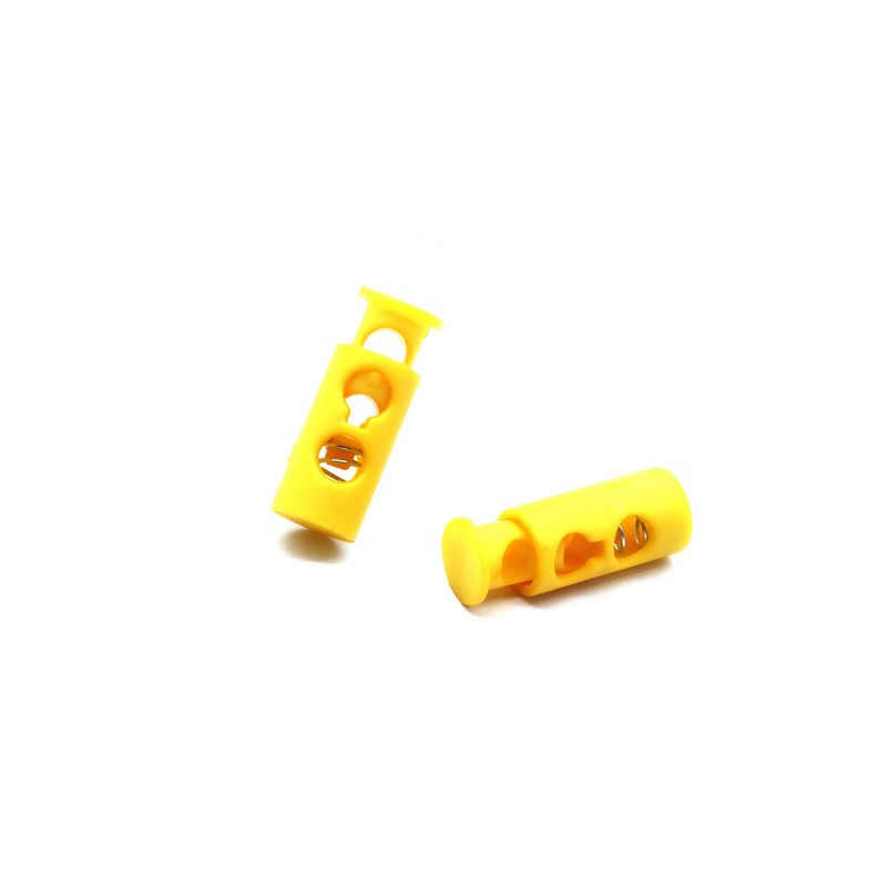 Serre cordon long plastique 24 x 9 mm jaune (14/09)