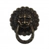 2 poignées coloris bronze tête de lion a coller diamètre 23 mm (01/05)