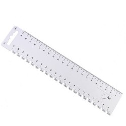 Règle plastique blanc 21cm...