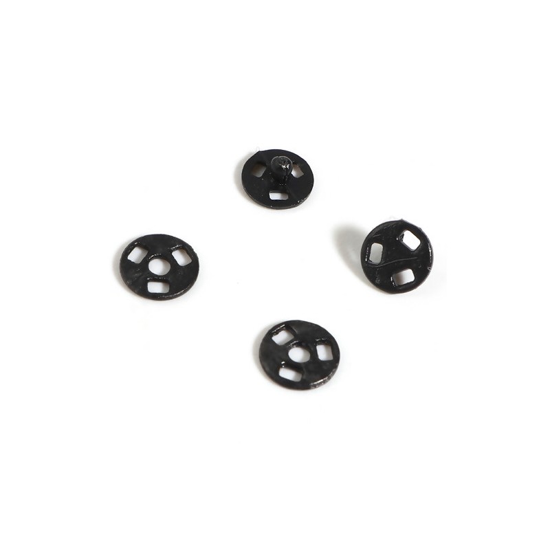 Boutons pression plastique noir diamètre 4 mm 30 pièces (06/08)