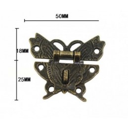 Fermoir papillon coloris bronze 5 x 4.3 cm (15/03)