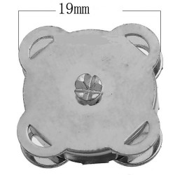 20 fermoirs aimants magnétiques 19 mm chromé a coudre (G05/06)