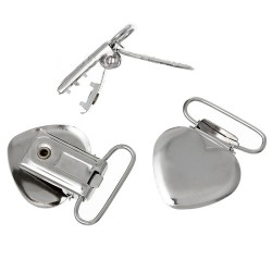 2 pinces bretelles coeur 37mm x 28mm (05/01)